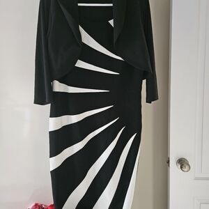 Joseph Ribkoff cocktail dress sz 14 with crop jacket